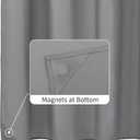 ALYVIA SPRING Stall Fabric Shower Curtain Liner Waterproof - 48" x 72", Soft & Lightweight Stall Size Shower Curtain with Magnets, Machine Washable - 48x72, Grey