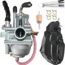 Predator 50 Carburetor for Polaris 90 for Scrambler 50 90 for Sportsman 90 Manual Choke 90cc 100cc Manual choke Carb with Air Filter Box