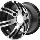 10 Inch ATV Wheel Rim, High Strength Aluminum Alloy ATV Wheel Rim, Universal for ATVs, Karts, Quad Bikes (Rear Wheel)