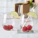 Kate Aspen 15 oz. Stemless Wine Glass (Set of 12)| Kitchen Drinking Glass or DIY Party Favor, Clear, One Size, (30023NA-x12)