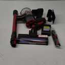 Cordless Vacuum Cleaner Rechargeable with 2600mAh Detachable Battery, Powerful Vacuums with 2 Adjustable Modes, Lightweight Portable Stick Vacuum for Home (Mapleleaf Red)