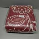 2x8 Washable Christmas Runner Rug with Non Slip Backing, Absorbent & Dirt-Trapping, Red and White High-Low Textured Floral Hallway Carpet for Kitchens, Laundry Rooms, Bathrooms, Entryways