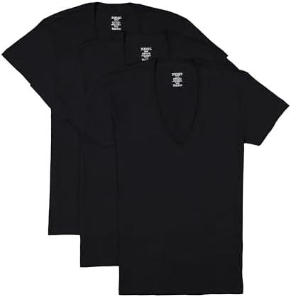 2(X)IST Mens Essential Cotton Slim Fit Deep V-Neck T-Shirt 2-Pack L
