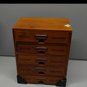 5-Piece Vintage Organization and Storage Set - Single Drawer, 2-Drawer, 3-Drawer, 4-Drawer & 5-Drawer Organizer Chests - Embroidery, Sewing, Arts and Craft Journaling - Stackable Modular Storage