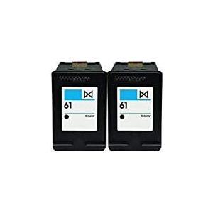 Refilled Ink Cartridge Replacement for HP 61 for Envy 4500 5530 Deskjet 1010 3050 2540 2050 Officejet 2620 Printers (2 Black)