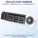 599-268 Heater Climate Control Switch Module Panel Replace 79600-S84-A01ZA | Compatible with Honda Accord 1998-2000, Honda Odyssey 1998-2004, A/C Heater Climate Control Module
