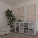 Sun Zero Seraphina Textured 100% Total Blackout Cordless Roman Shade, Linen, 23" W x 64" H