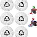 6 Pack Spin Mop Head Replacement for O-Ceda Easy Wring 1-Tank System, Microfiber Mop Refills, 360 Swivel, Deep Cleaning, Machine Washable & Easy to Replace (White)