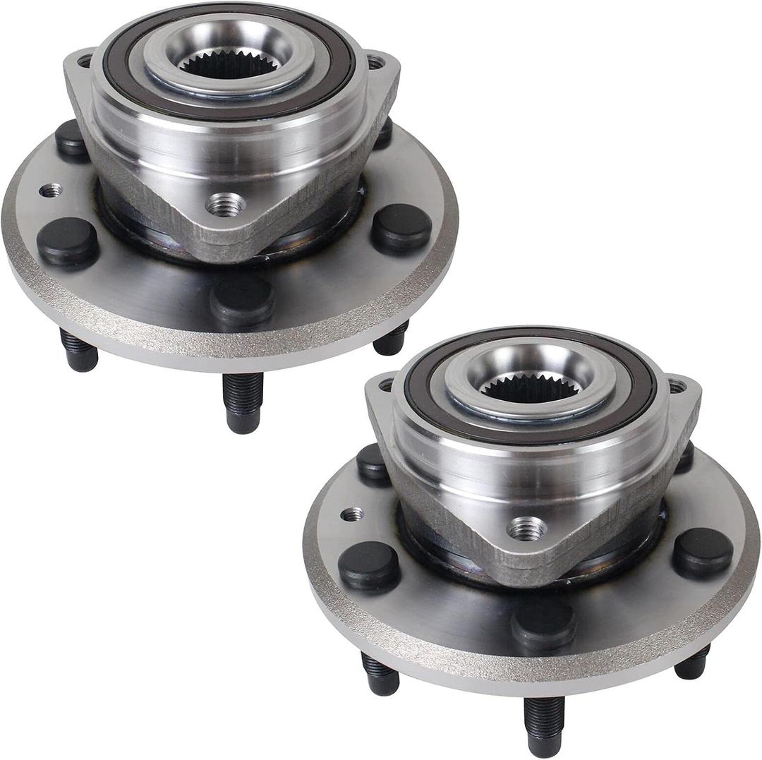 Pair 513277 Wheel Bearing and Hub Assembly Front/Rear Compatible with 08-17 Buick Enclave, 09-17 Chevy Traverse, 07-16 GMC Acadia, 07-10 Saturn Outlook 6 Lugs w/ABS