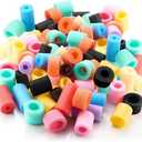 Frienda 100 Pcs Pool Noodles Bits Multicolor Craft Small Size Versatile Mixed Floating Pool Noodles Foam Rope Tube for Play or DIY Craft Multipurpose (1.18"-2.36" Dia.,Regular Colors)