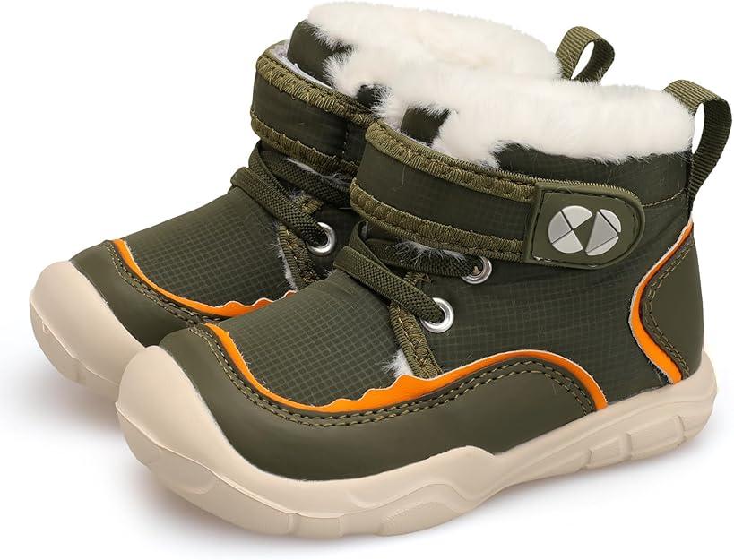Centipede Demon Toddler Boots Boys Girls Winter Boots Waterproof Fleece Kids Snow Boots Faux Fur Booties Warm Walking Shoes for Indoor Outdoor, Size 21