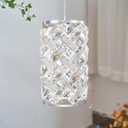 CATINER Modern Chrome Pendant Lighting, Mini Crystal Chandelier, Adjustable Pendant Light Fixture for Kitchen Island, Dining Room, Bedroom