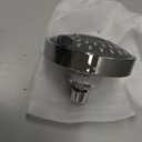 Shower Head 5 Settings Fixed Showerhead 4 Inch High Flow Bathroom Showerhead with Adjustable Brass Ball Joint for Luxury Shower Experience Even at Low Water Pressure (Chrome)