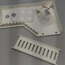 Hermit Crab Accessories - Platform with Ladder and Food Dish, Hermit Crab Climbing Toys, Habitat Supplies and Tank Accessories for Reptiles, Hamsters, Geckos, Small Lizards (White)