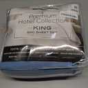 Mueller Ultratemp King Size Sheets Set, Super Soft 1800, 6 Piece, Deep Pocket up to 16" Cooling Sheets King Size, Transfers Heat, Breathes Better, Hypoallergenic, Wrinkle, Denim