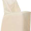 SureFit Cotton Duck Fabric Folding Chair Slipcover, Natural
