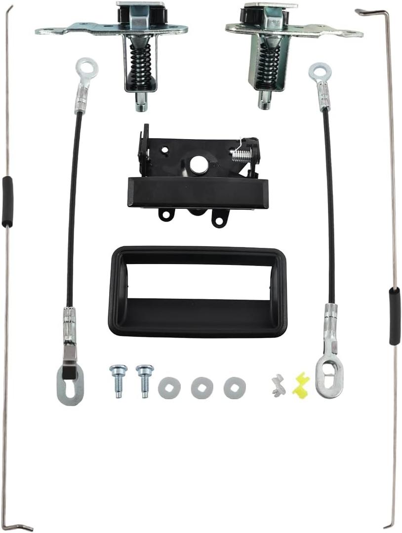 Nakkaa GM1916101 Exterior Rear Textured Black Tailgate Handle Kit Compatible with C1500 C2500 C3500 K1500 K2500 K3500 1988-2002 15724157