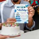 2 x FANCYLUCKY Funny Birthday Card for Nephew Adult, Happy Birthday Card Gifts for Nephews from Aunt Uncle