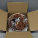 Oyisen Hanging Light Plug in,Vintage Hanging Lamp Plug in with Rusted Copper 8.2 Inch Shade and Adjustable 14Ft Cord Antique Farmhouse Pendant Light Kitchen Island Bedroom and Sofa