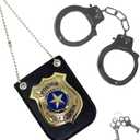 Spooktacular Creations Police Pretend Play Toy Set for School Classroom Dress Up Pretend Play, Detective Role Play Accessory, Easter Basket Stuffers, Birthday Party Favor Supplies