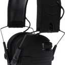 Walker's Razor Slim Ultra Low Profile Compact Design Adjustable Range Shooting Hunting Hearing Protection Electronic Earmuffs (Black)