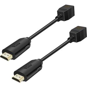 HDMI Over Ethernet Cat5e / Cat6 RJ45 Ethernet Cable, Male to Female HDMI to RJ45 Ethernet Network Converter 2 Ports up to 196ft/60m Transmitter Receiver Power On Support Full 1080p from Displays