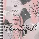 Softcover Own Kind of Beautiful 8.5" x 11" Motivational Spiral Notebook/Journal, 120 College Ruled Pages, Durable Gloss Laminated Cover, Black Wire-o Spiral. Made in the USA