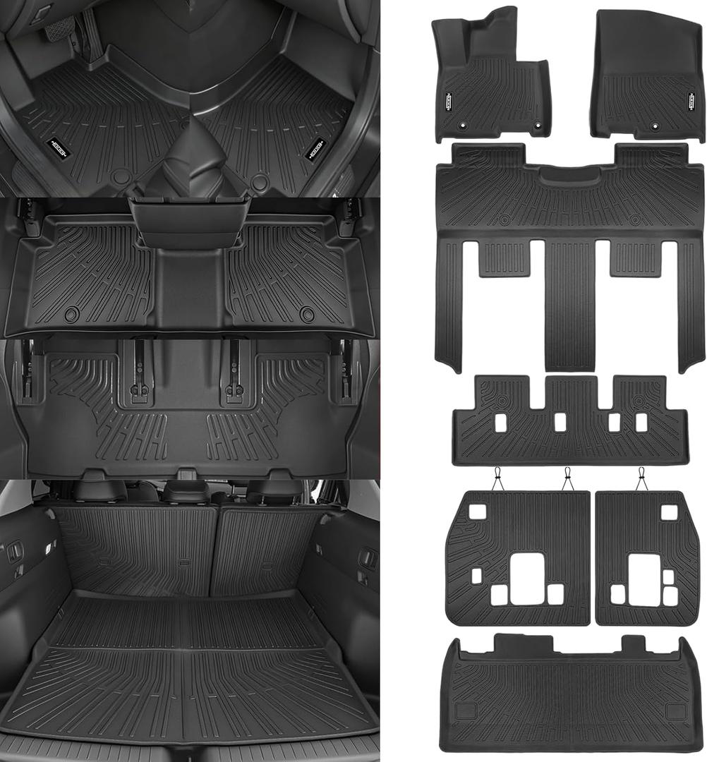 Custom Fit Floor Mats for 2022-2026 2027 Kia Carnival Gas 7 Seats