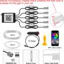 Interior Car LED Strip Lights APP Control, 5 in 1 RGB 16 Million Colors Ambient Lighting Kit with 236 inches Fiber Optic, Music Mode Inside Car Lighting Decorations