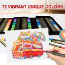 Betem Dual Tip Acrylic Paint Pens, 72 Colors Paint Markers for Glass, Window, Fabric, Wood, Rock, Canvas, Acrylic Markers with Fine & Brush Tip, Art & Craft Supplies, Teacher Appreciation Gift