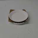 Brew To A Tea - Classic White Ceramic Pie Dish Set, 2 Pcs, 10.5" & 9.5", Pie Pans for Baking, Deep Dish Pie Plate
