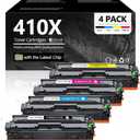 DOSUM 410X High Yield Toner Cartridge 4 Pack Replacement for HP 410X 410A CF410X CF411X CF412X CF413X to use with Color Pro MFP M477fnw M452dn M477fdw M477fdn M452nw M452dw Printer Ink