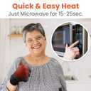 Microwaveable & Reversible Warming Arthritis Glove for Soothing Hand Pain Relief Heat Therapy for Arthritis Hands and Finger, Carpal Tunnel, Stiff Joints, Inflammation, Trigger Finger Heated Mittens for Men and Women, One Size