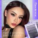 Pawotence Lash Clusters Kit Wispy Lash Extension Kit 10-18mm Cluster Eyelash Extensions Kit Individual Lashes 144pcs Eyelash Clusters with Lash Bond and Seal, Lash Tweezers for Self Use