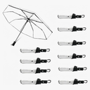 18 Pack Clear Umbrella, Transparent Folding Automatic Open Close Travel Umbrellas for Rain,Wind and Snow, Lightweight Portable Windproof Umbrella for Adult Unisex