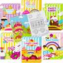 ANGOLIO Candyland Coloring Books for Kids Bulk - 60PCS School Party Favors, Onesize