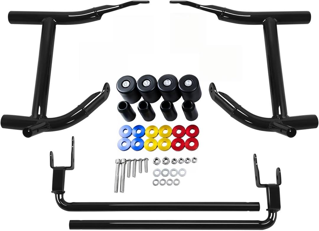 Saddle Bag Guards for 2009-2025 Harley Touring Street Glide Road Glide Road King Electra/Ultra (Black)