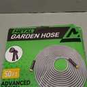 Garden Hose 50ft, Heavy Duty Stainless Steel Water Hose with 10 Functional Nozzles, No Kink, Lightweight and Flexible, Easy to Use and Store, Strong and Sturdy, Suitable for Yard and Lawn