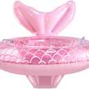 KISSHAKE Baby Pool Float, Mermaid Baby Swimming Float, Toddler Swim Trainer, Inflatable Pool Floats for Toddlers, Water Toys, Infant Swim Floats, Toddler Floaties, Kids Beach Toys Summer Essentials