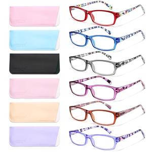 Gaoye Reading Glasses +0.5 for Women, 5pack Fashion Readers for Women Men Spring Hinge Eye Glasses, Blue Light Reading Glasses