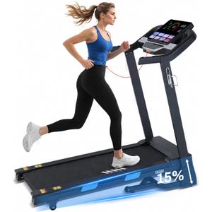 BORGUSI Auto Incline Treadmill, 3.5HP Folding Running Machine for Home
