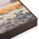 Floating Frame for 24x36 Stretched Canvas with 1.5" Deep, DIY Floater Oil Painting Frames for Flower Floral Pop Fun Art Prints, Memorial Gift for Birthday, No Glass & Back (Dark Brown) (Walnut wood-grain)