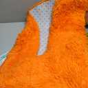 Orange Fluffy Round Rug,Soft Area Rugs for Girls Room,Shaggy Rugs 4'X4' for Living Room,Non Slip Circle Rug for Bedroom,Shag Plush Carpets,Fuzzy Plush Rug for Dorm,Cute Room Decor Carpet