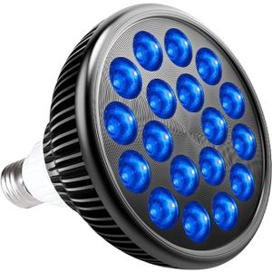 LED Aquarium Blue Light Blub, 18W (36W Equivalent) LED Plant Grow Light Bulb with 450-460nm Blue LEDs for Indoor Plants Veg and Aquarium Plants Growing