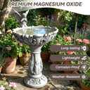 Angel Bird Bath for Outdoors, Garden Yard Patio Outdoor Bird Baths with Stable Base22.4in Decorative Birdbath, Durable Weather-Resistant Concrete Bird Bath Look,