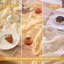 6 Pack Beige Table Runner Graduation Cheesecloth120 Inch Boho Rustic Gauze 10 FT Cheese Cloth Table Runners Decorations for Mother's Day Birthday Baby Shower Wedding Holiday Home Party Decor, 10ft x 6 pcs