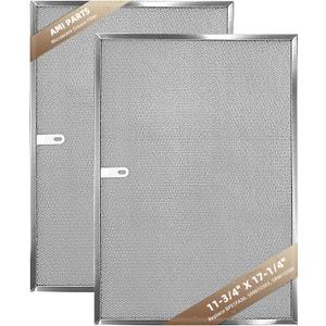 BPS1FA36 Aluminum Range Hood Filter 11-3/4" X 17-1/4" X 3/8" Compatible With B-roan Range Hood Filter 36" WS1 & QS1 & WS2 Series and Sears 5260-36" Series by AMI PARTS (2 Packs) (Dark Silver)