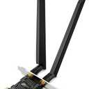 TP-Link WiFi 6E Intel AX210 AXE5400 PCIe WiFi Card for Desktop PC - (Archer TXE72E), Bluetooth 5.3, WPA3, 802.11ax Tri Band Wireless Adapter with MU-MIMO, OFDMA, Ultra-Low Latency, for Windows 10,11