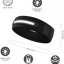 LED Sports Headband, 3 Light Modes, 2-in-1 Design for Running, Tennis, Camping, CyclingUnisex Gift for Men, Women (Black)