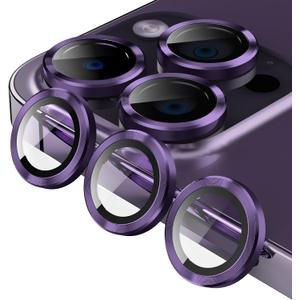 Jeluse Camera Lens Protector for iPhone 17 Pro Max/17 Pro/16 Pro Max/16 Pro/15 Pro Max/15 Pro/14 Pro Max/14 Pro, 9H Tempered Glass Screen Protector Cover Alignment Kit Metal Individual Ring Jeluse Camera Lens Protector for iPhone 17 Pro Max/17 Pro/16 Pro Max/16 Pro/15 Pro Max/15 Pro/14 Pro Max/14 Pro, 9H Tempered Glass Screen Protector Cover Alignment Kit Metal Individual Ring